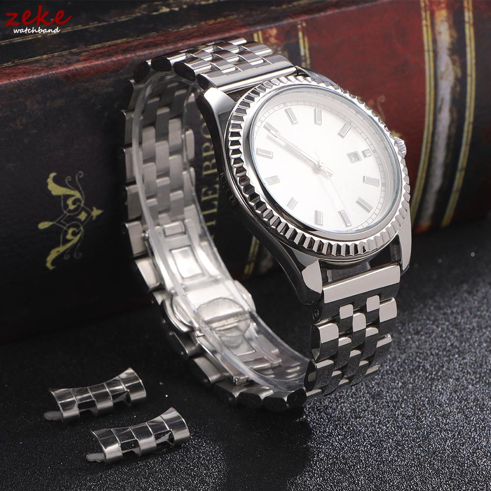 18mm 20mm 22mm Solid Stainless Steel Watch Bands for Tissot Curved End Universal Strap Men Women Butterfly Clasp Watch Bracelets