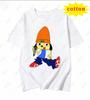 90s Rap Dog Parappa Print American Retro Loose Cotton Tshirt