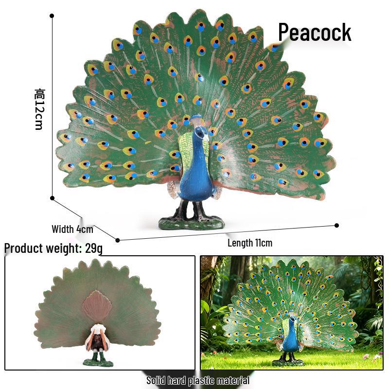 Children's Animal Simulation Toy Set: Eagle, Falcon, Secretary Bird, Owl Figurines