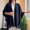 Solid color gray triangular shawl with women's new triangular scarf, young fashion and high sense of versatility