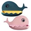 Modern Whale Shape Soap Holder For Bathroom Adhesive Mounting No Tools Required Plastic Waterproof Shelf Soap Dish