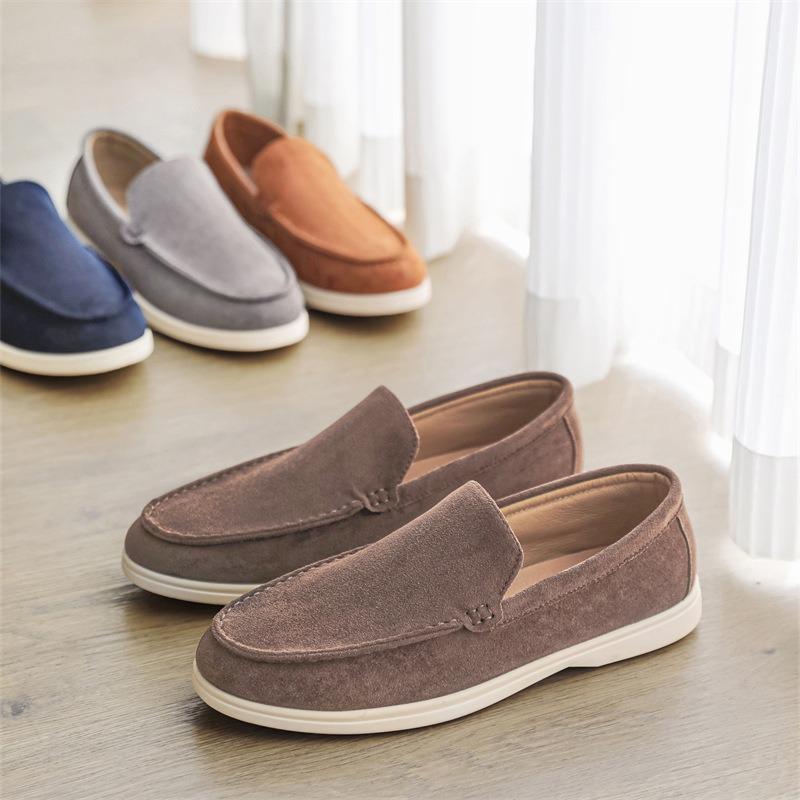 Fashion Men's Suede Leather Loafers Classic Lightweight Soft Males Slip on Driving Flats Comfort Casual Walking Shoes Zapatillas Hombre