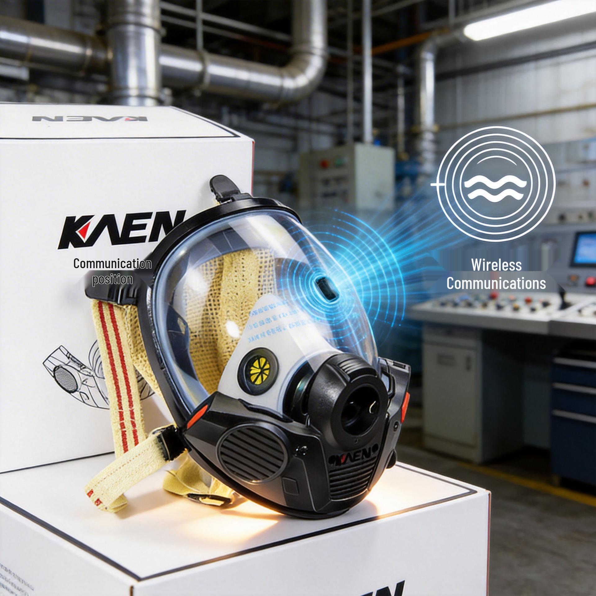 KAEN Full Face Respirator with 1000m Intercom Communication