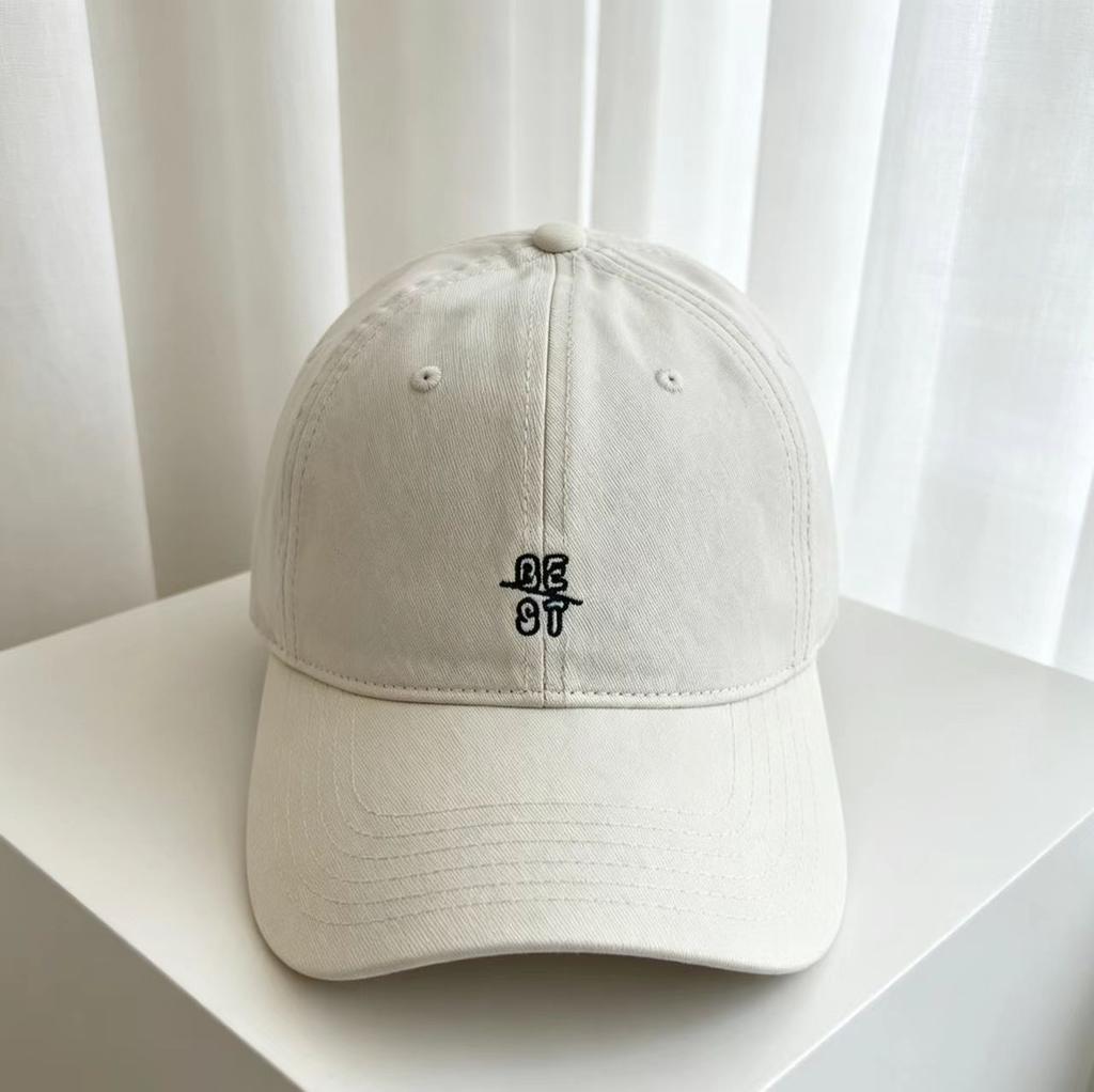 New Alphabet Embroidery Soft Top Baseball Cap Men's and Women's Fashion Versatile Cap Show Small Face