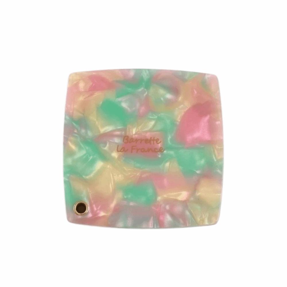 Bunter Tragbarer Spiegel Quadratischer Drehbarer Spiegel Kompaktes Design Acetat Make-up Spiegel Für Nachbesserungen