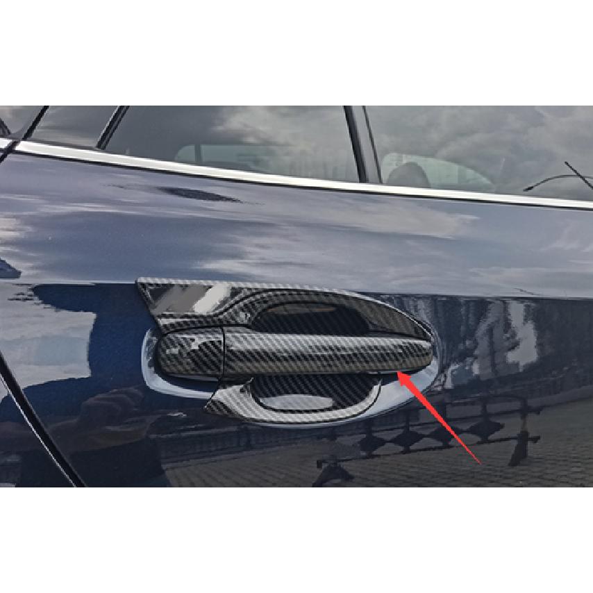 Smart Keyhole Handle Cover Trim For - Subaru Outback Carbon Fiber 8pcs