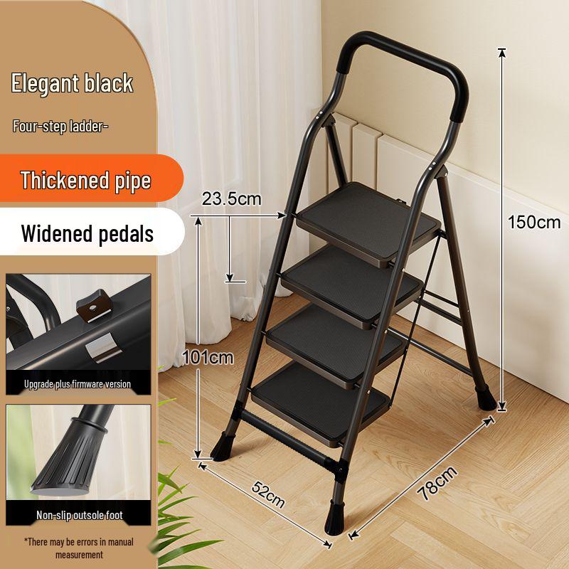 Folding Handrail Ladder with Extra Wide Pedals for Interior Use