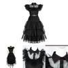 Wednesday Addams Kids Dress Polyester Costume Perfect For Parties And Holidays