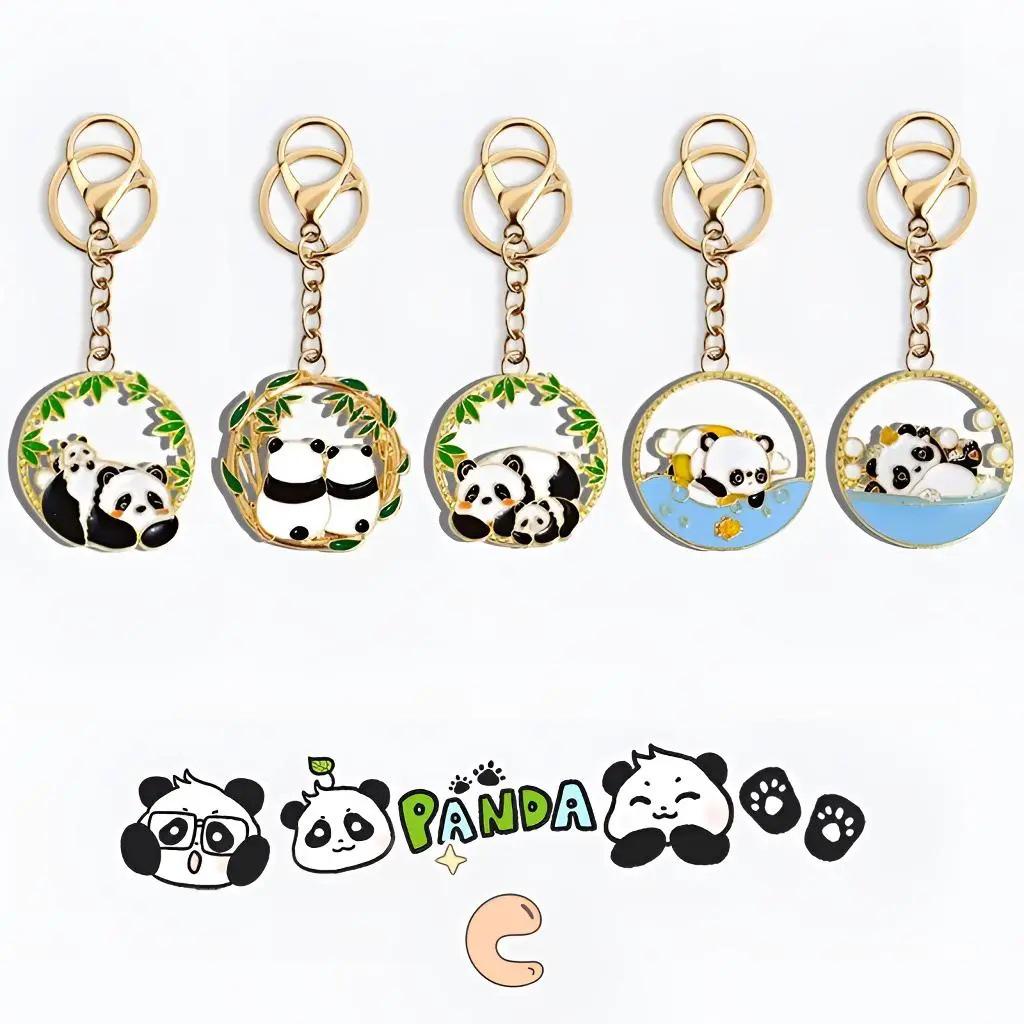 

Эксклюзив для новичков: Креативный мультяшный брелок-панда, подарок для студентов Random Panda Keychain - 3 Pieces