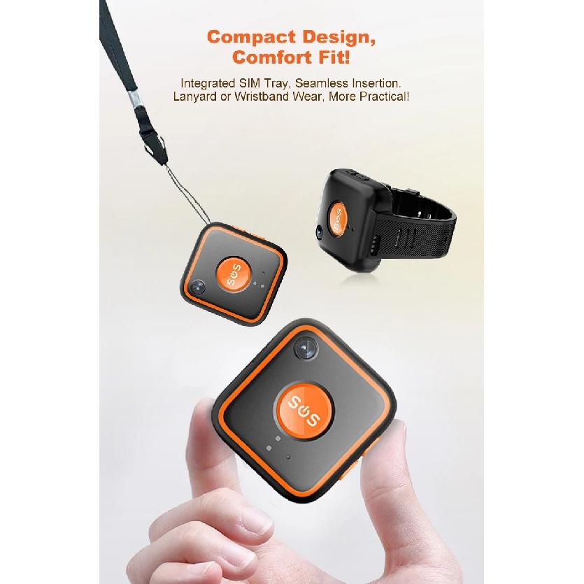 4G Elderly or Kids GPS Tracker Watch V28C SOS Button Wristband Emergency Alarm GPS Tracking Heart Rate Blood Pressure Monitor