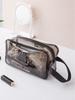Transparent Waterproof Cosmetic Bag - Large Capacity Travel Toiletry Organizer for Women