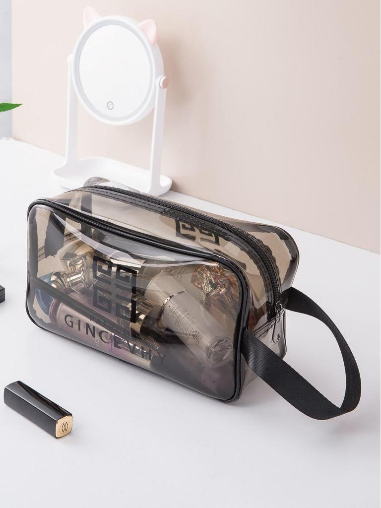 Transparent Waterproof Cosmetic Bag - Large Capacity Travel Toiletry Organizer for Women