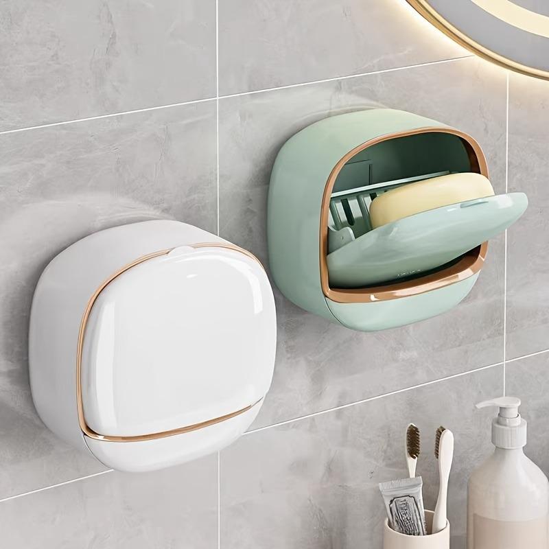 Wall-Mounted Covered Soap Holder - No Drilling, Waterproof, Easy To Clean