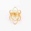 Dawapara Flower of Life Talisman Resizable Finger Rings for Men Women Hollow Adjustable Ring Stainless Steel Jewelry