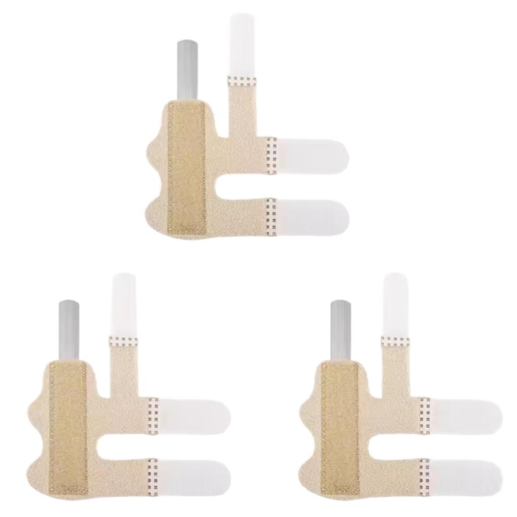 3Pcs Adjustable Finger Fixation Strap With Aluminum Strip Finger Fixing Band Straighten Brace Finger Splint Corrector Support