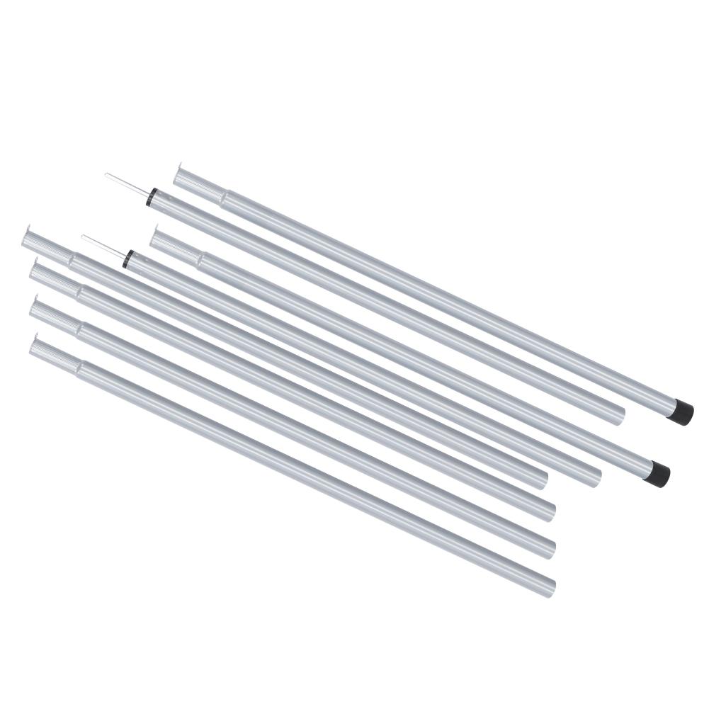 8PCS Portable Steel Corrosion Resistant Folding Adjustable Awning Rod Outdoor Sandbeach Tent Support Pole Accessory2M