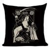 Dark Tarot, Gothic Style Double-Sided Printed Pillow Cover Short Plush Suitable Living Rooms Bedrooms Sofas Throw Cushion Cover