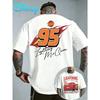 Disney Cars Lightning McQueen T-shirt 95 Think Fast Double-Sided Print Cotton Men Women Oversized Loose Streetwear  Short Sleeve Female Male Clothing