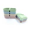 Portable Double Compartment Snacks Box Silicone Leak Proof Dishwasher Safe Food Container For Outdoor And Home Use