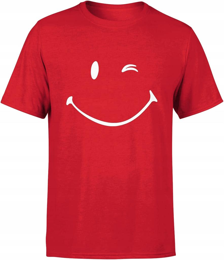 Koszulka Męska Uśmiech Smile Śmieszna Męska Z Nadrukiem Nadruk Młodzieżowa
