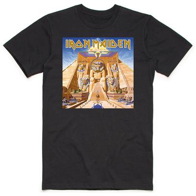 Iron Maiden Powerslave Album Cover Box Band Graphic Print Summer Autumn Winter Men's and Women's Short Sleeved T-shirt Casual