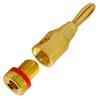 10 Pieces Speaker Banana Plugs Open Screw Type Home Theater Audio Jack Connector 24K Gold Plated Plugs Easy to Use