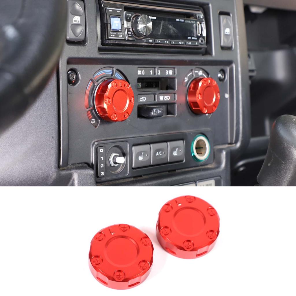 For Land Rover Defender 90 110 2004-18 Aluminum Alloy Car Central Control Air Conditioning Adjustment Knob Cover Car Accessories