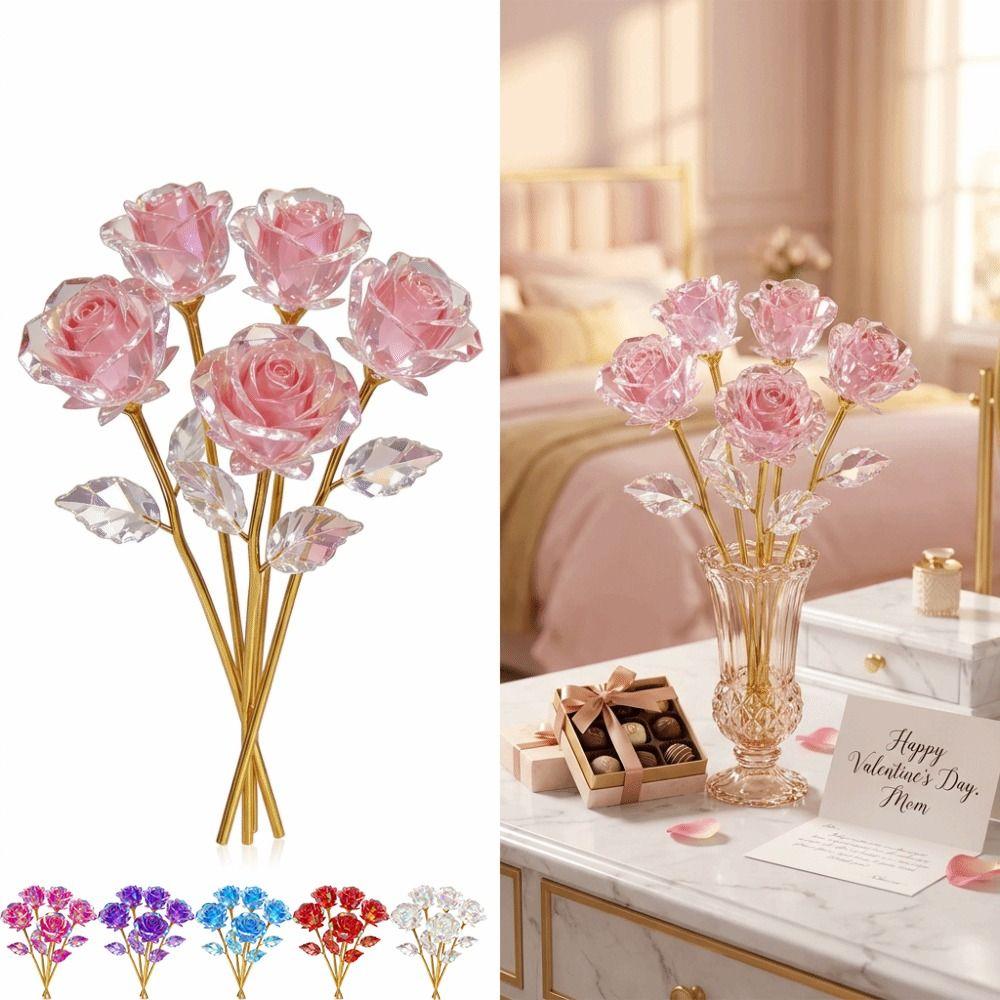 10 Stück Handgefertigte Ewige Rosen Große Künstliche Kristallblumen Goldene Rose Geschenk Heimdekoration