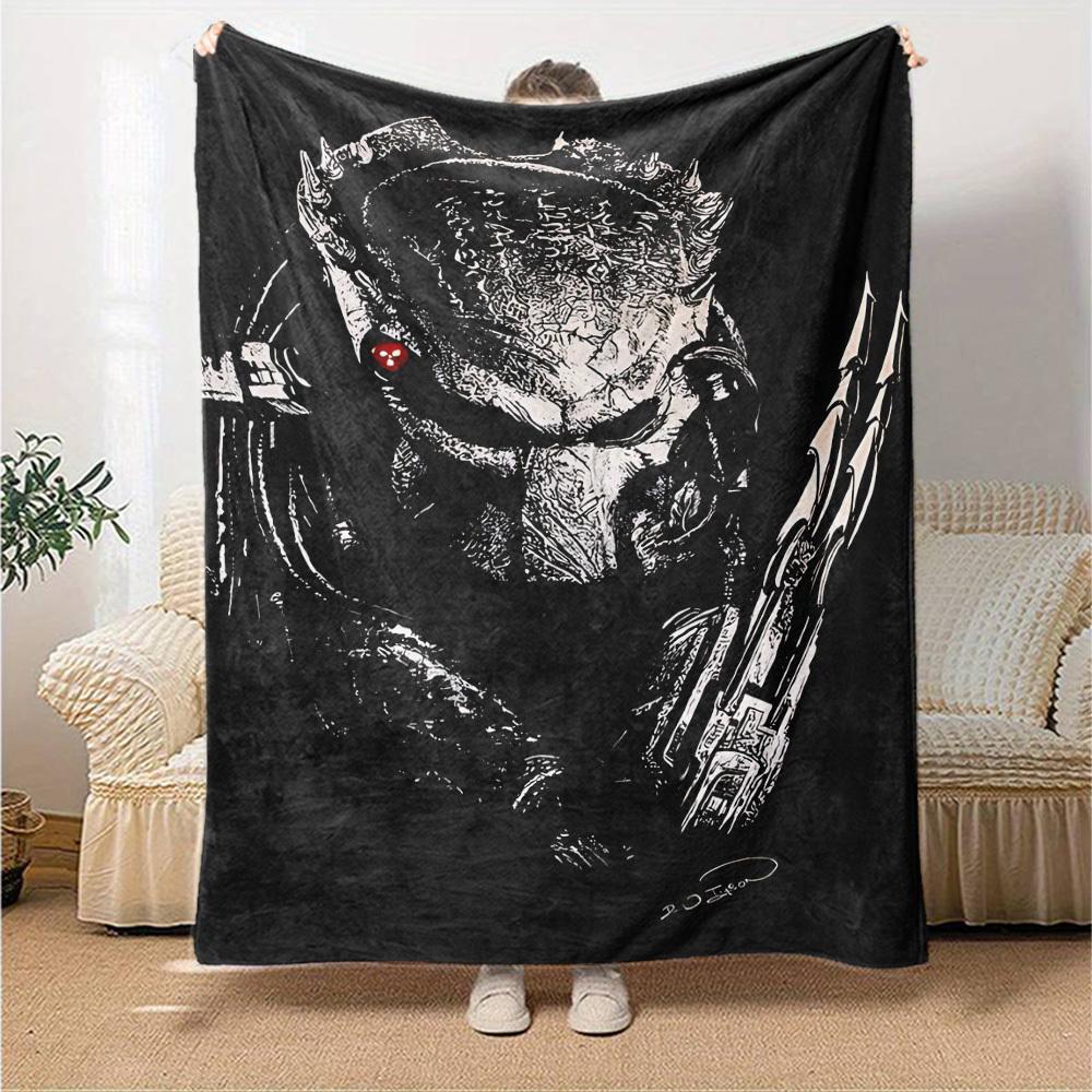 1pc Predator Alien Throw Blanket Soft Flannel, Cozy All Season Polyester Perfect for Home, Office