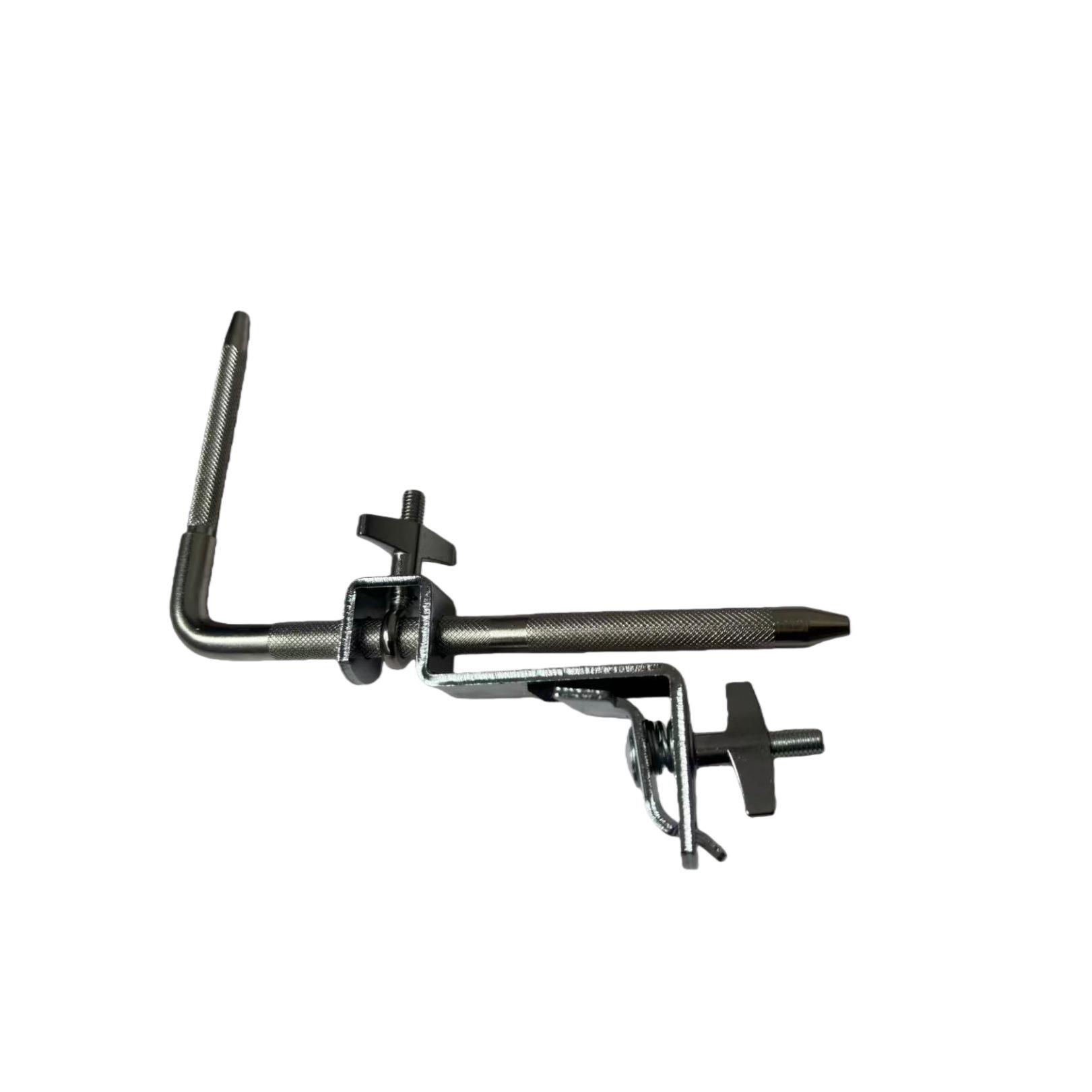 Cymbal Expansion Rack Hardware: Drum Rack, Cowbell Clamp, and Bass Drum Hoop Holder Thickened L-Rod (Pointed)