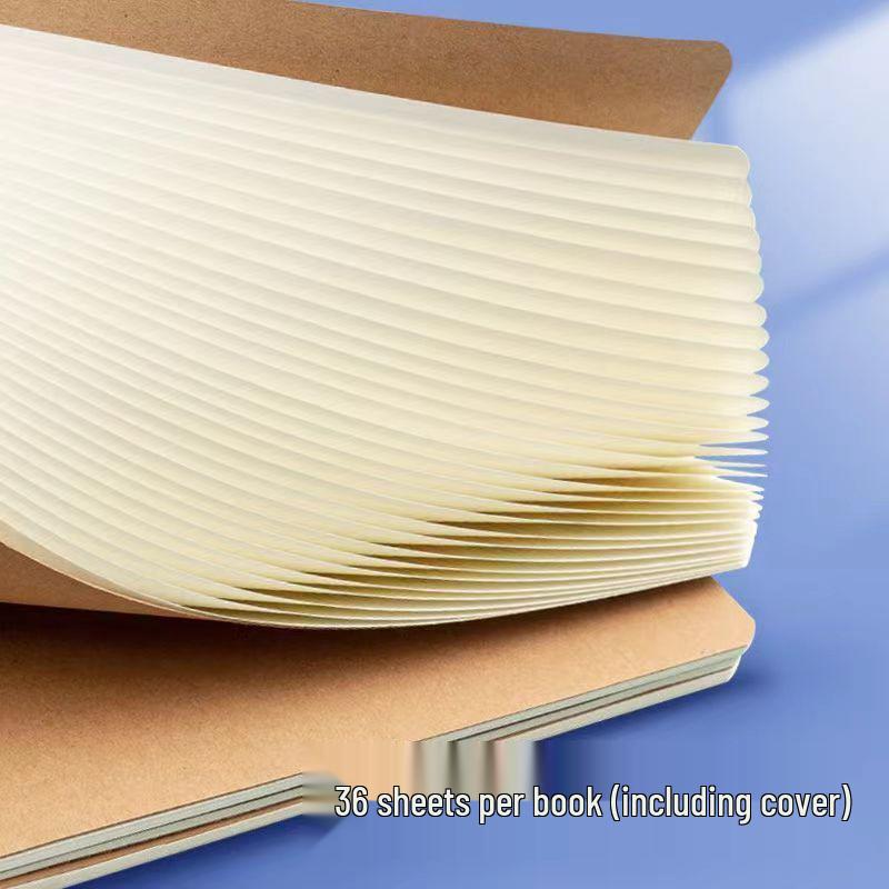 Large 16K Kraft Paper Vocabulary Notebook - Thick, Sewn, Ideal for Elementary Students
