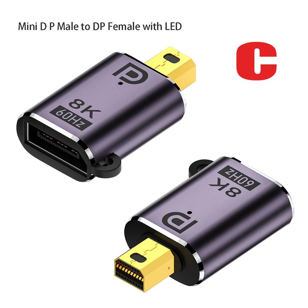 Mini DP to Big DP Converter 8K60HZ DP Male to Female Bidirectional Conversion Adapter Display Port Video Audio Extend Cable Plug