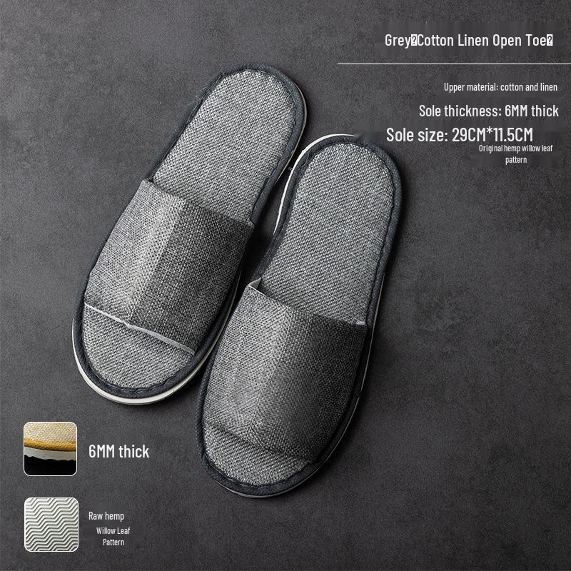 Star Hotel Bed & Breakfast Non-Slip Disposable Slippers - Customizable Logo
