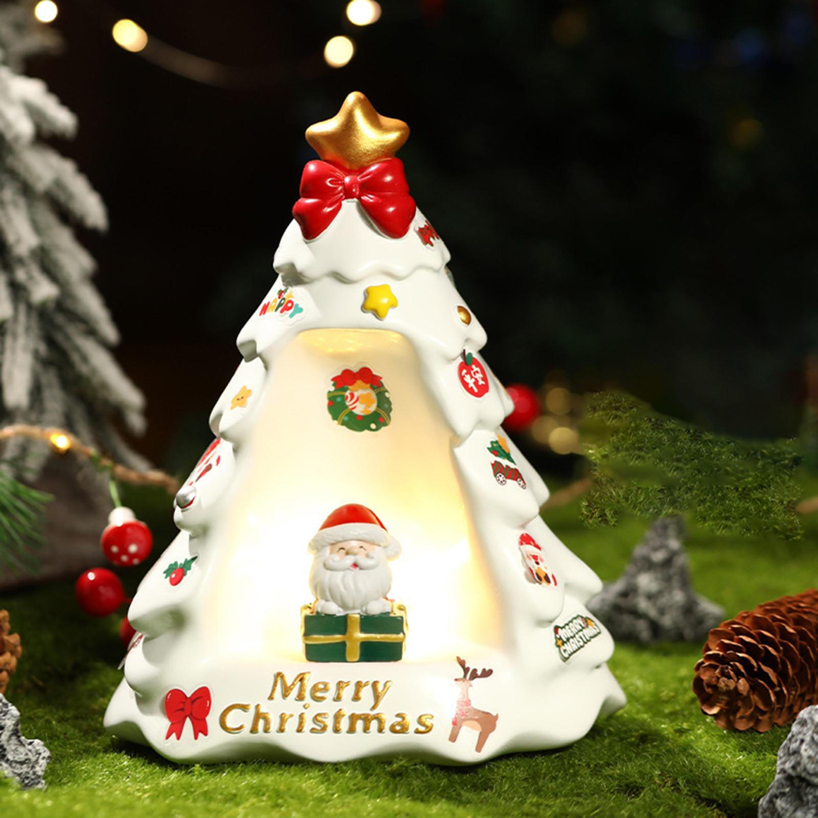 

Christmas Tree Glowing Statue ,Money Bank, Shatterproof Cute Ornament, Money Saving Jar Style D