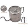 400ml Pour Over Kettle Gooseneck Coffee Kettle Ti Folding Handle  Kettle with Lid and Beer Cup Gooseneck Pour Over Kettle
