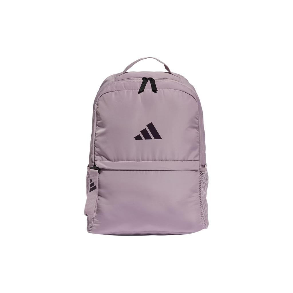 Adidas Large Capacity Polyester Backpack Women Backpack Light-Gray Purple IR9935