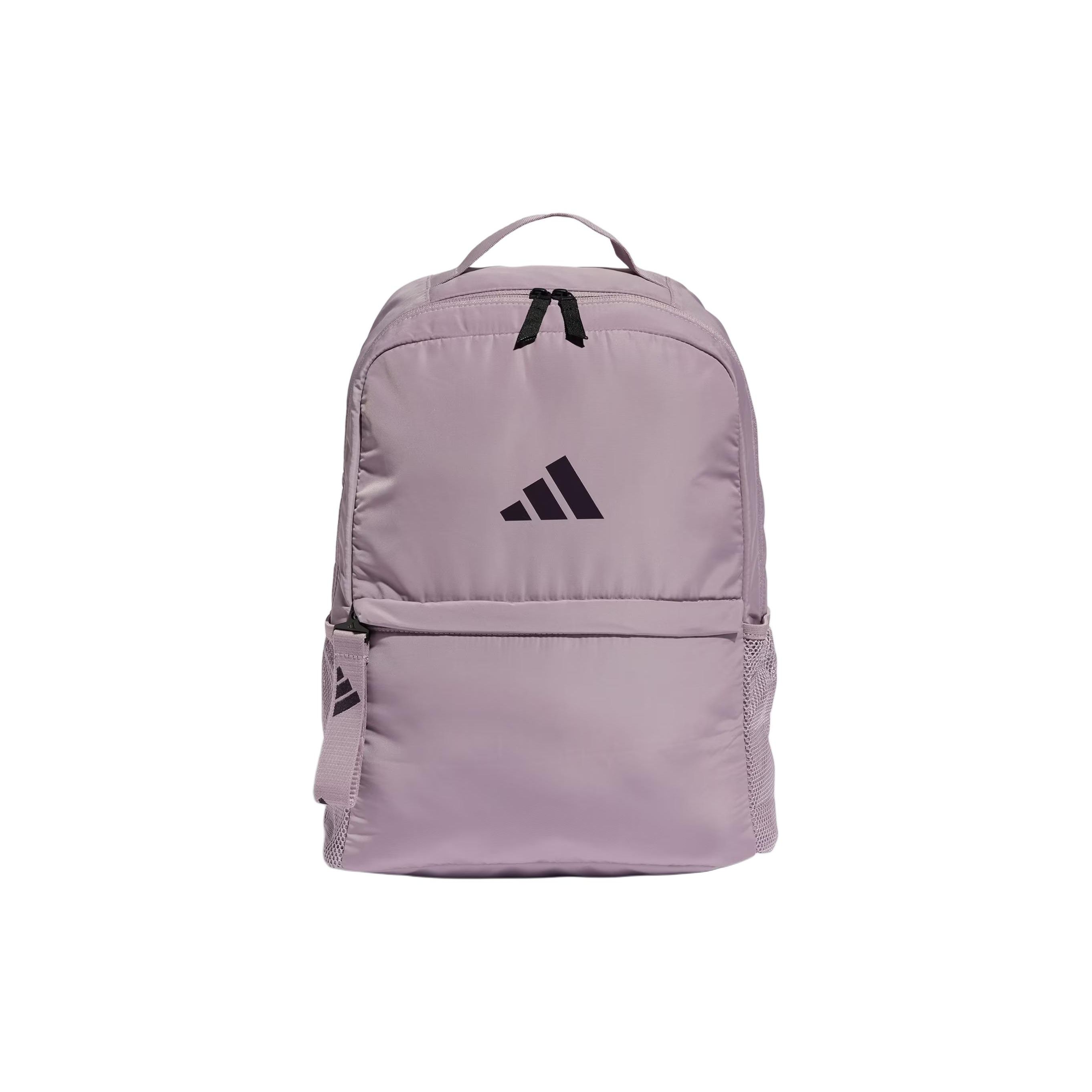 Adidas Large Capacity Polyester Backpack Women Backpack Light-Gray Purple IR9935 Light Gray Purple