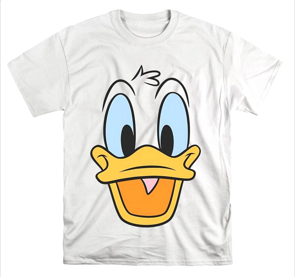 Miniso Donald Duck Tshirt Moods Cute Couple Gift Y2k Unisex Summer Cotton Mens Women Tops Tee Short Sleeve Oversized