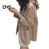 Women's Casual One Button Cotton Linen Blazer Long Sleeve Suit Coat Casual OL Work Blazer Jacket for Spring Summer
