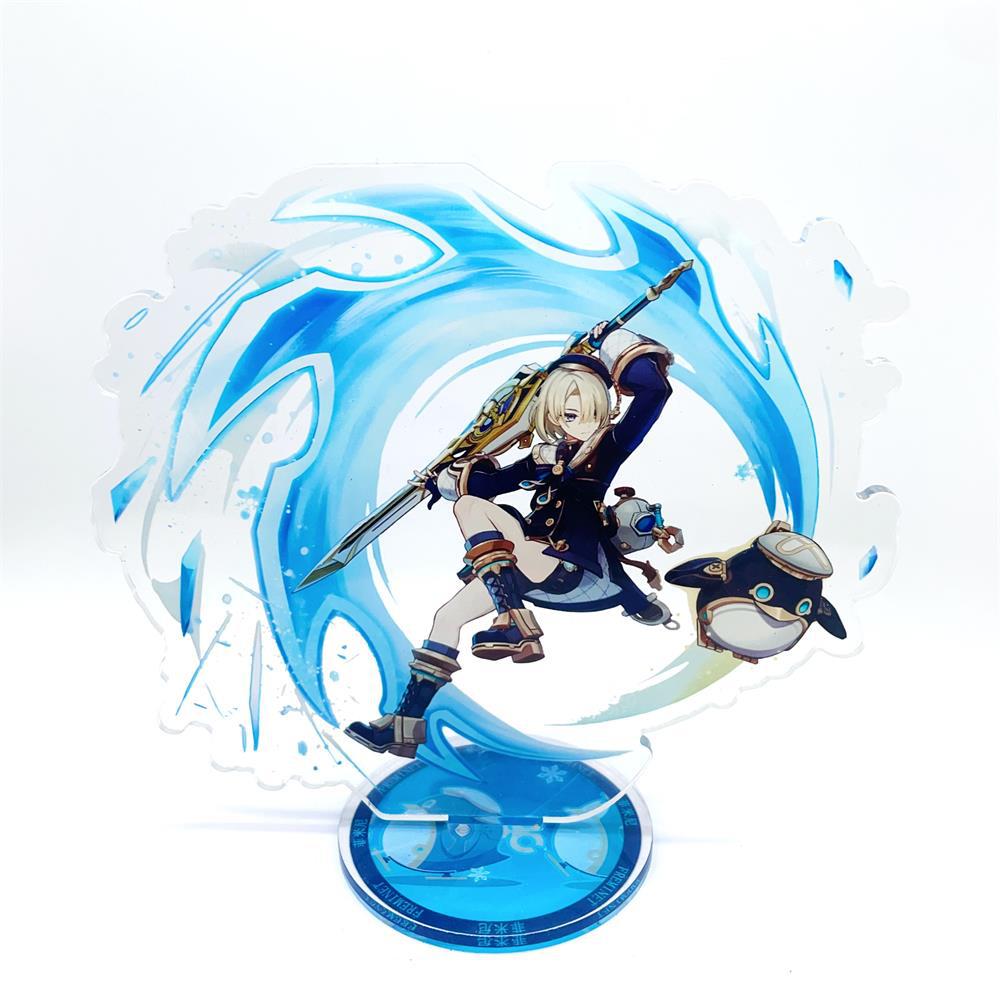 Anime Figure Genshin Impact Furina Arlecchino Xiao Yae Miko Yelan Acrylic Stand Model Board Desk Decor Standing Sign Fans Present