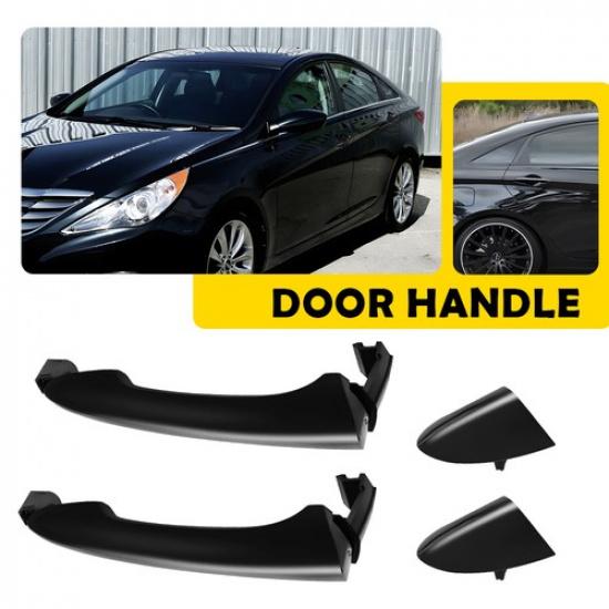 

2X Outside For Door Handles Bar Sonata Rear Hyundai Left&Right 2011-2015 Black