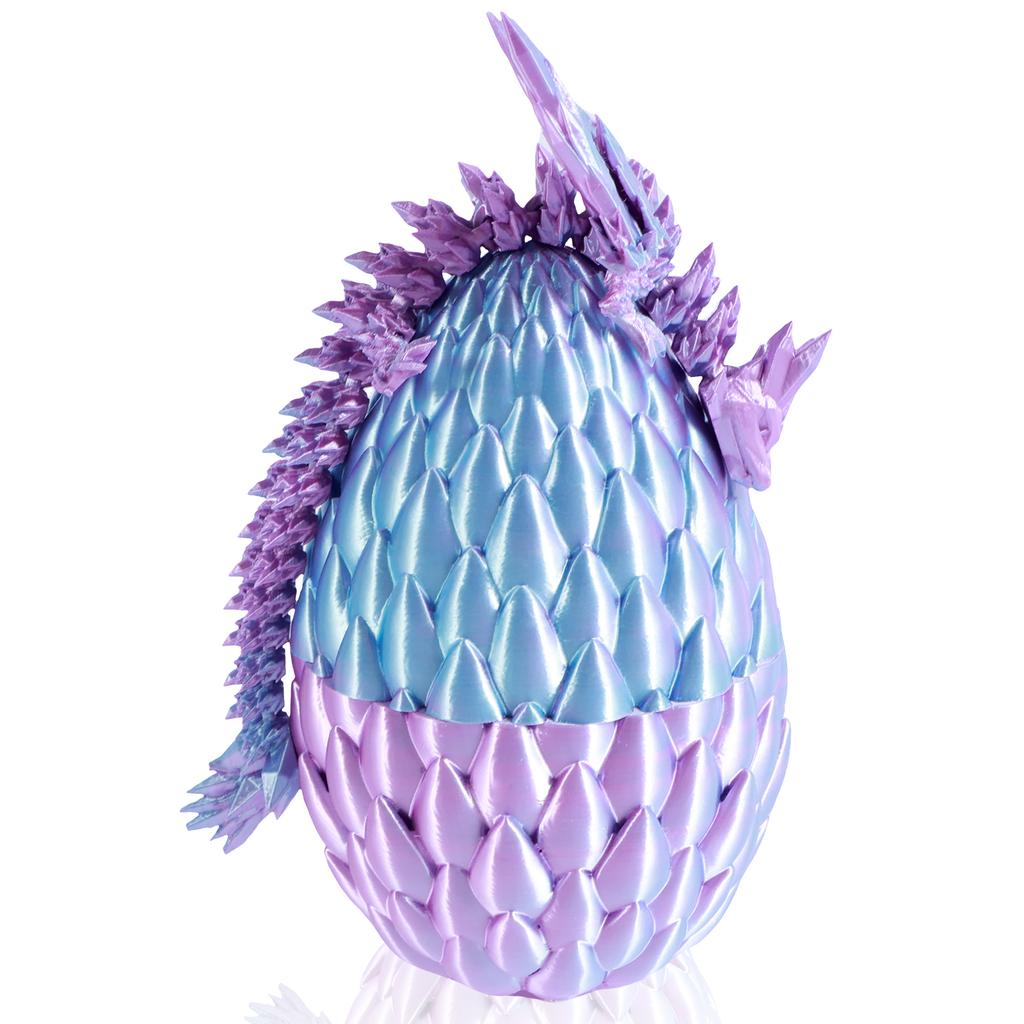 3D Printed Dragon with Dragon Egg Flexible Rotatable Dragon Toys 3D Printed Dragon Ornament Exquisite Articulated Dragon Toys