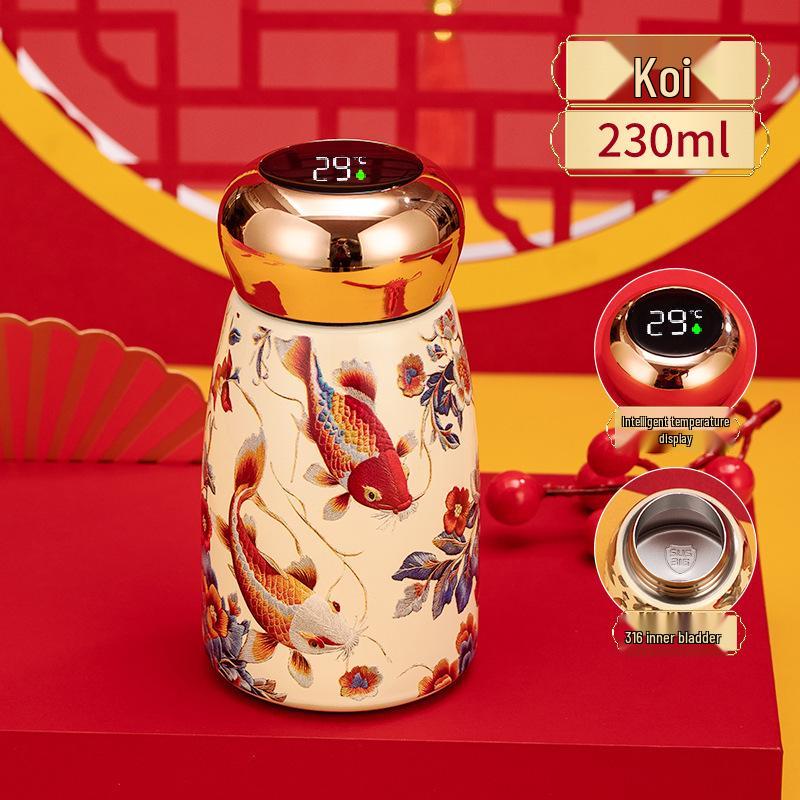 Mushroom Cup: Temperature-Sensitive Retro Stainless Steel Water Bottle - Small, Portable, Trendy Design for 2026