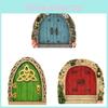 Fairy Garden Door Wooden Decor With Printing For Home And Garden Use