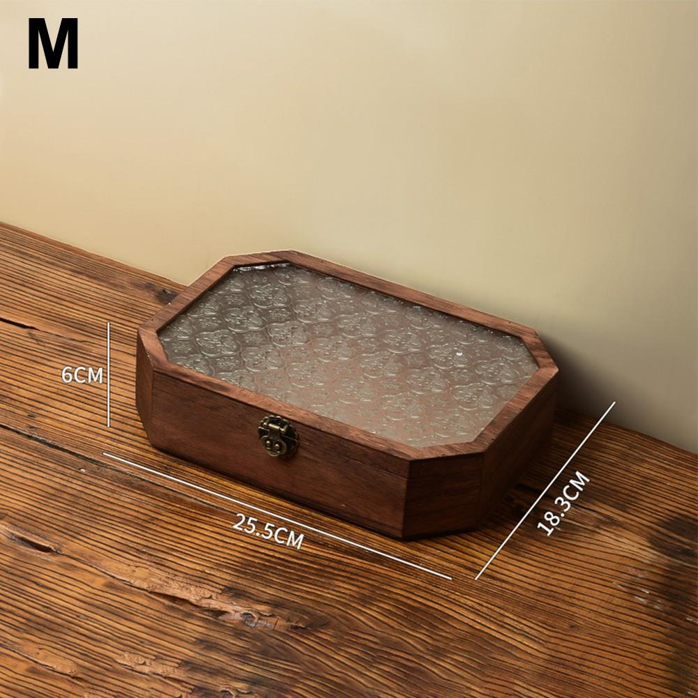 Solid Wood Decorative Organizer Box for Small Accessories and More