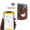 Prawdziwy skórzany portfel AirTag z klipsem na pieniądze dla mężczyzn Portfel AirTag Portfel męski z uchwytem AirTag na Air Tag