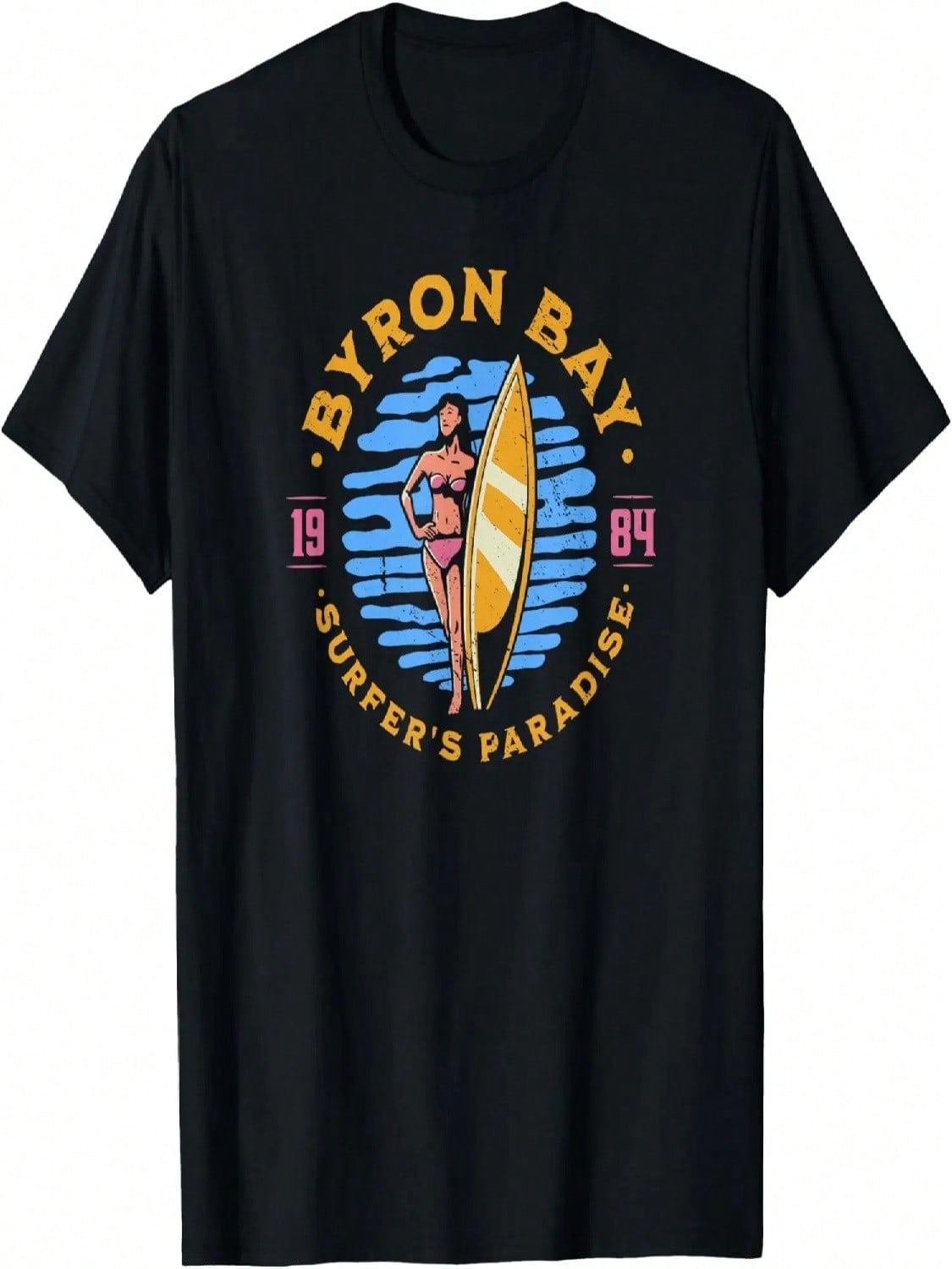 Vintage Surfer s Paradise Byron Bay Australia Retro Surfing T-Shirt S разноцветный