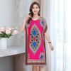 Skirt women's summer cotton and silk nightgown middle-aged and elderly size women's clothing 100kg skirt middle-aged vest nightgown mother clothing