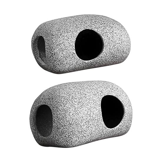 Yousheng Rock Cave Smooth Edge Aquarium Decoration Clay Hiding Breeding Fish Rock House Fish Tank