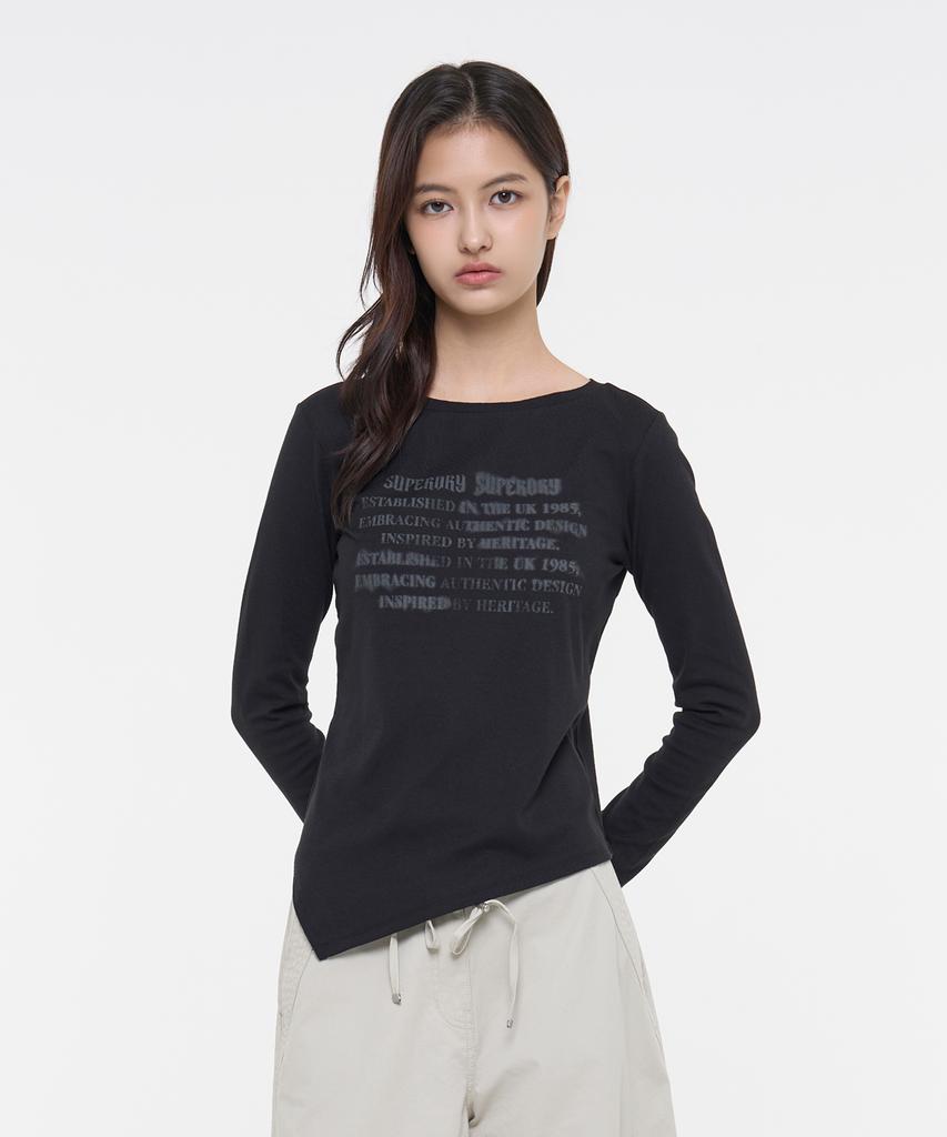 Syupeodeulai Women'S Cut-Off Long Sleeve Black Sdfilcq45Blk
